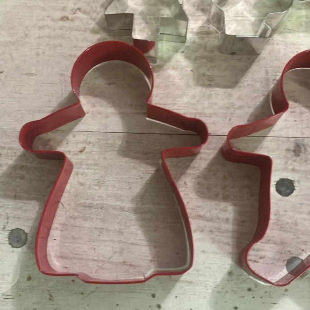 Lot of 10 Metal Christmas Cookie Cutters